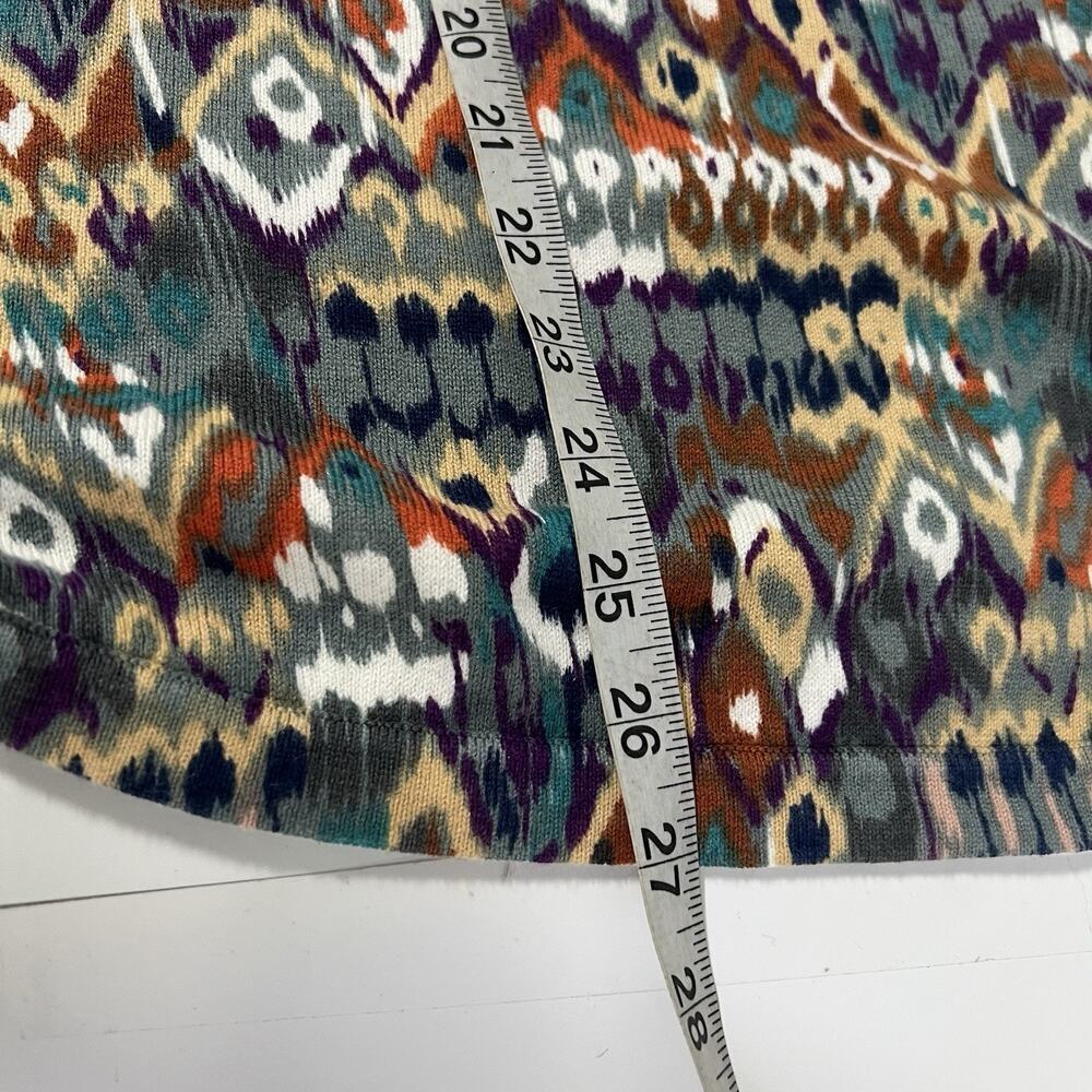 Tyler Boe Dolman Sleeve Sweater Cotton Cashmere Blend Size Small Geometric Aztec - Picture 12 of 12